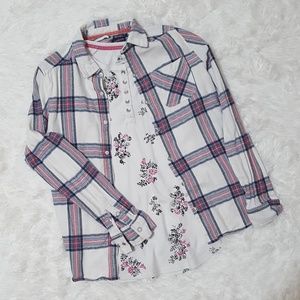 Tractr Two Piece Layering Shirt Set Floral Size L